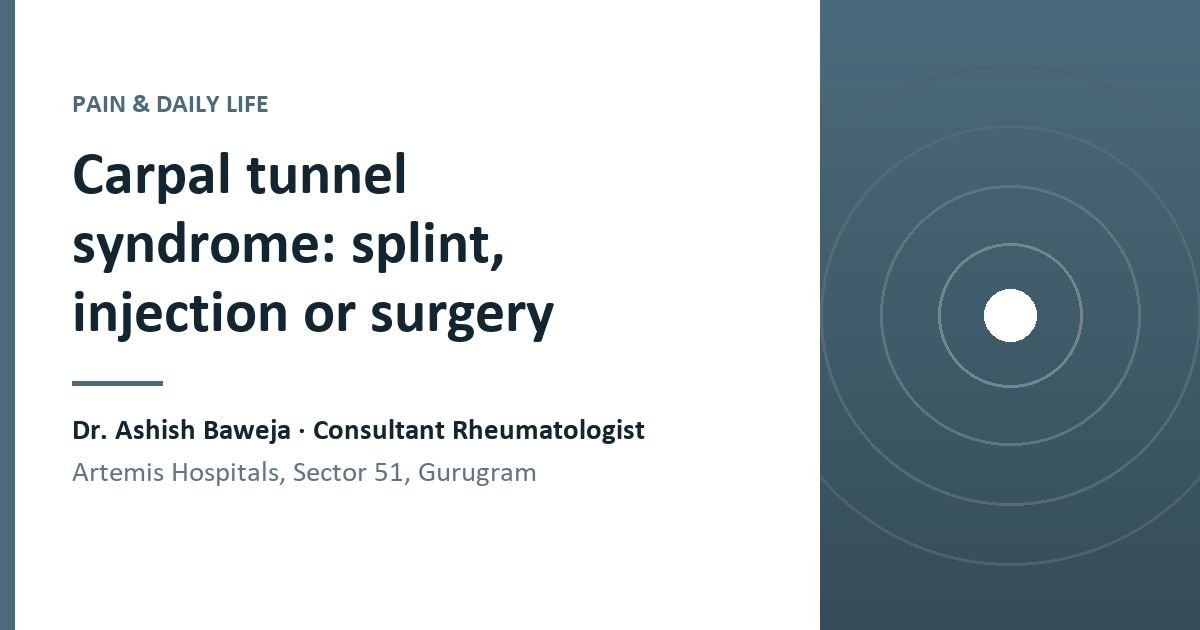Three treatments that all work, for three different situations. Choosing between them depends on how long it has been going on and whether the muscle has started to waste.